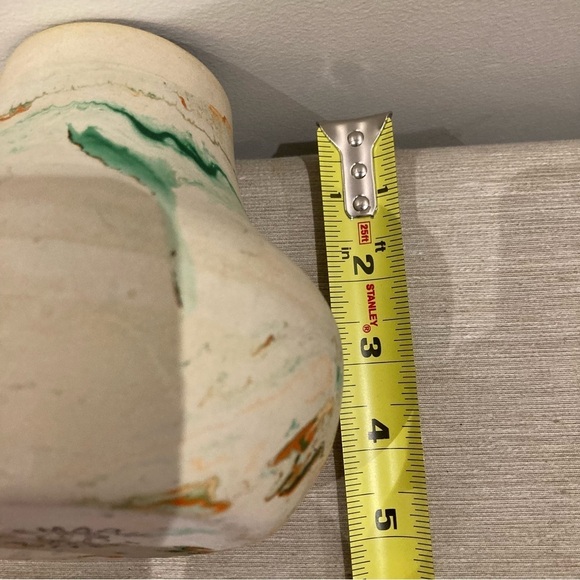 NEMADJI Pottery USA Orange Swirl Splash Vase - Picture 8 of 9